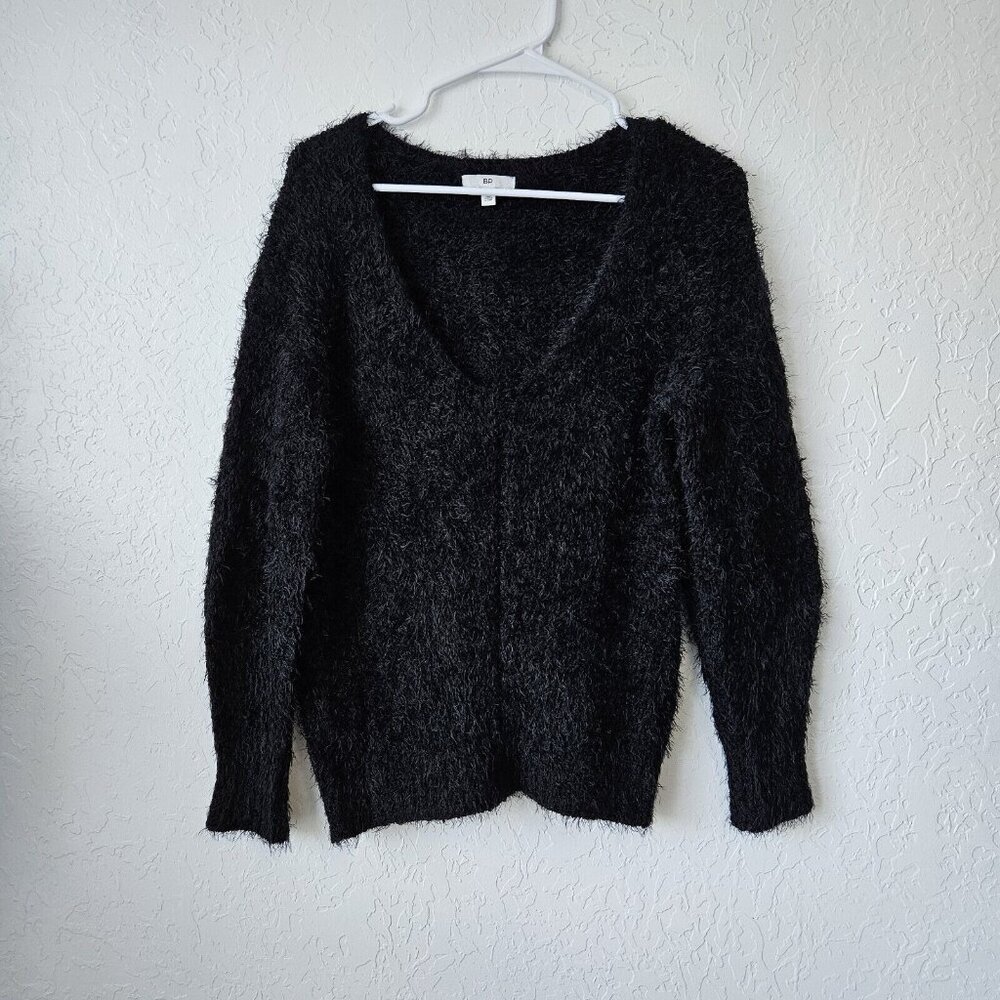 BP SZ small womens Black Fuzzy Sweater soft cozy witchy goth grunge capsule